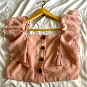 Button down crop top